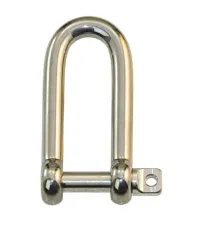 Edelst.-Schäkel geschm. D-Form lang 5mm