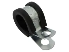 Edelstahl-P-Clips mit Gummiummantelung (4 Stück im Blister)