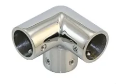 Edelstahl-Relingsbeschlag Eckverbinder 22mm