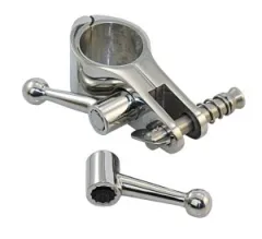 Edelstahl Rohrbeschlag m.Hebel+Klappnase 25mm