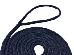 Fenderleinen Geflochten Handgearbeitet T16 + Spleiß, 10mm Blau, L=3m