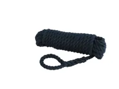 Festmacher PES 3-fach geschlagen mit Augspleiß+Takling navy 12mm 10m