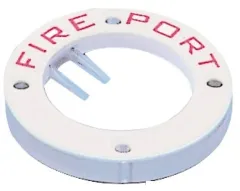 Fireport 68 x 45mm gepolijst wit plastic