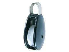 Flaggenleinenblock Nylon schwarz