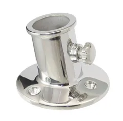 Flaggenstockhalter m. Schraube für 32mm Edelstahl