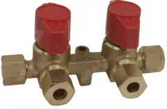 Gashahn (2-fach, 8 mm)