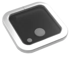 Goïot Aluminium Luken Modell Opal 10, Satin, Abm. 314x314mm, Lochmaß 260x260mm, Rahmen 15mm