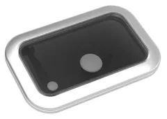 Goïot Aluminium Luken Modell Opal 20, Satin, Abm. 401x256mm, Lochmaß 347x202mm, Rahmen 15mm