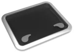 Goïot Aluminium Luken Modell Opal 54, Satin, Abm. 561x446mm, Lochmaß 507x392mm, Rahmen 15mm