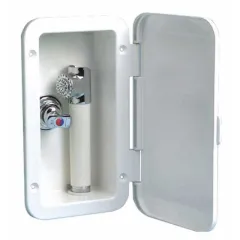 Heckdusche (240 x 145 mm, 195 x 95 mm, 4 m, 47 (Kasten) + 87 (Mischer) mm)