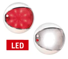 Hella Euroled Touch, 2-Farbe Led, Weiß / Rot, 9-33v, Weiß Huis, Ø129,5mm, H=29,5mm