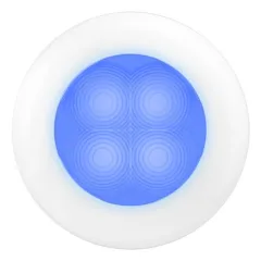 Hella LED RND SL BLUE 24V WHT RIM