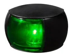 Hella Naviled Steuerbordlaterne, 9-33v, 112,5°, Bsh-2nm, Ip67, Schwarzes Gehäuse Mit Grüner Linse