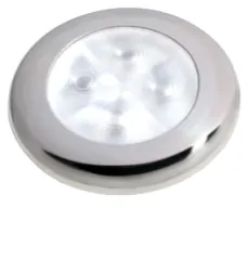 Hella Slim-Line Round Orientierungsleuchte, Weiß, 12v Led, Niro Polierter Rand, Ø72mm