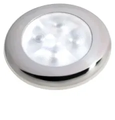Hella Slim-Line Round Orientierungsleuchte, Weiß, 12v Led, Niro Polierter Rand, Ø72mm