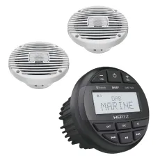 Hertz HMR 10 - DAB+/FM/USB/BT 4x50 Watt + Hertz HEX 6.5M-TW, 100W Lautsprechersatz - Weiß