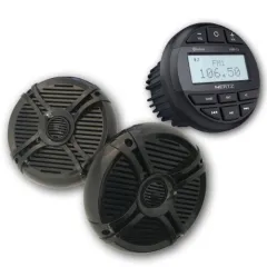 Hertz HMR 10 - FM/USB/BT 4x50 Watt + 200W Luidsprekerset van 2 st. - zwart