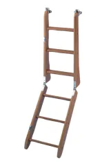 Holz-Badeleiter, 3+3 Mit Rutschsicheren Stufen, L=1300mm