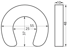 Hufeisen Rettungsring weiß