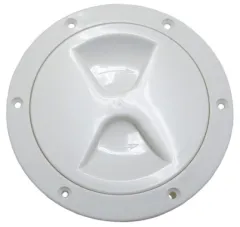 Inspektionsdeckel mit Schraubverschl., leicht, PP 152mm, weiß