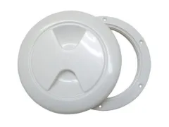 Inspektionsdeckel mit Schraubverschl., voll abdeckend, PP 127mm,weiß,80 St.