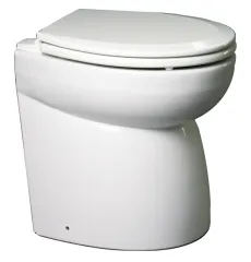 Johnson Pump Aquat Silent Premium-Electric Toilette, Standard Modell, Schräge Rückseite, 24v/10a