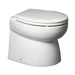 Johnson Pump Aquat Silent Premium-Electric Toilette, Niedriges, Gerades Modell, 12v/16a, 385x365x455mm