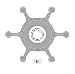 Johnson Pump Impeller 824p-1 Für F4b-11 (Ultra Ballast)