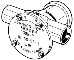Johnson Pump Selbstansaugende Bronzene Kühlwasser-Impellerpumpe F35b-9 (Volvo, Bmw, Farymann, Ruggerini)