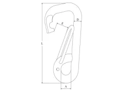 Karabinerhaken asymetrisch m Auge
