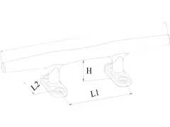 Klampe Edelstahl 127mm
