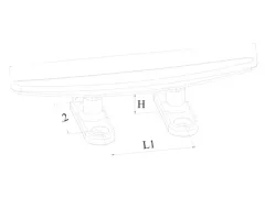 Klampe Edelstahl 304mm