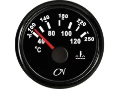 Kühlwassertemperaturanzeiger (schwarz, schwarz, 300 - 23 Ohm, 9 - 32V, 40 - 120°C, 57 mm, 52 mm, 45 mm)