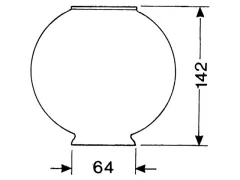 º Kugelglas für Dinnerlampe Geko