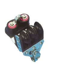 Kunststoff Dreischeibenblock (Mit Klemme), 6mm, Kugellager 22mm, Arbeitslast 100kg, Bruchlast 700kg