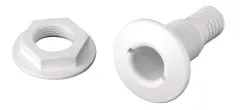 Kunststoff Fitting (Borddurchlaß), 1-1/2X38mm, Weiß