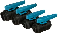 Kunststoff Kugelhahn, 2, Schwarz