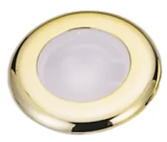 Kunststoff Led-Deckenleuchte Mit Messing Ring, Ø77.2mm, Einbau, 12-24v/1,8w, Warm White