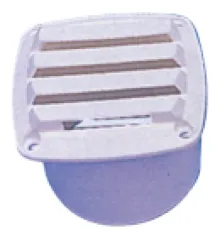 Kunststoff Lüftungsgitter, 85x85mm, Schlauchanschluß Ø75mm, Weiß