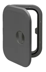 Kunststoff-Luke, 373x270mm, 180°, Abnehmbar, Grau