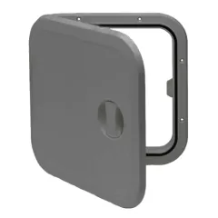 Kunststoff-Luke, 373x373mm, 180°, Abnehmbar, Grau