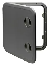 Kunststoff-Luke, 513x458mm, 180°, Abnehmbar, Grau