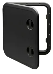 Kunststoff-Luke, 513x458mm, 180°, Abnehmbar, Schwarz