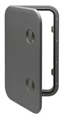 Kunststoff-Luke, 606x357mm, 180°, Abnehmbar, Grau