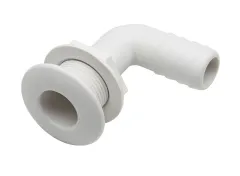 Kunststoff Rechtwinkliger Borddurchlass, Ø1X25mm, Weiß
