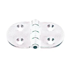 Kunststoffscharnier Polyamid, Rund Weiß, 70x40mm, 270°