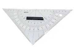 Kursdreieck Acryl 250mm Hypotenuse