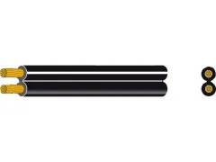 Lautsprecher-Kabel 2x1.5mm² schwarz/schwarz-weiß