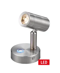 Led Wand-Leselampe, 10-30v, Aluminium, D=60mm, H=88mm, Dimmbar Mit Schalter