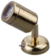 Led Wand-Leselampe (Mini), Messing, 8-30v/1,2w, Led 1x 1w, H=112mm